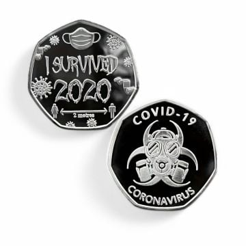 Pandemi 2020 Covid-19 Corona Hayatta Kalma Surive Anı Hatıra Şans Parası CP020