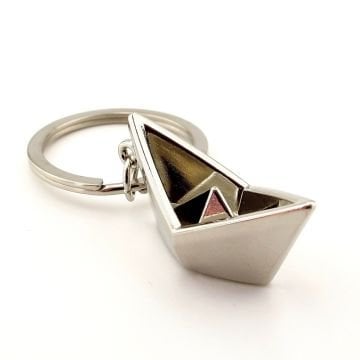 Kağıttan Gemi Kayık Şekilli Origami Tekne Metal Anahtarlık KC053