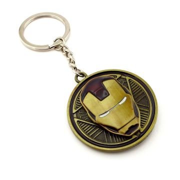 Iron Man Marvel Demir Adam Ortası Dönen Metal Anahtarlık KC062